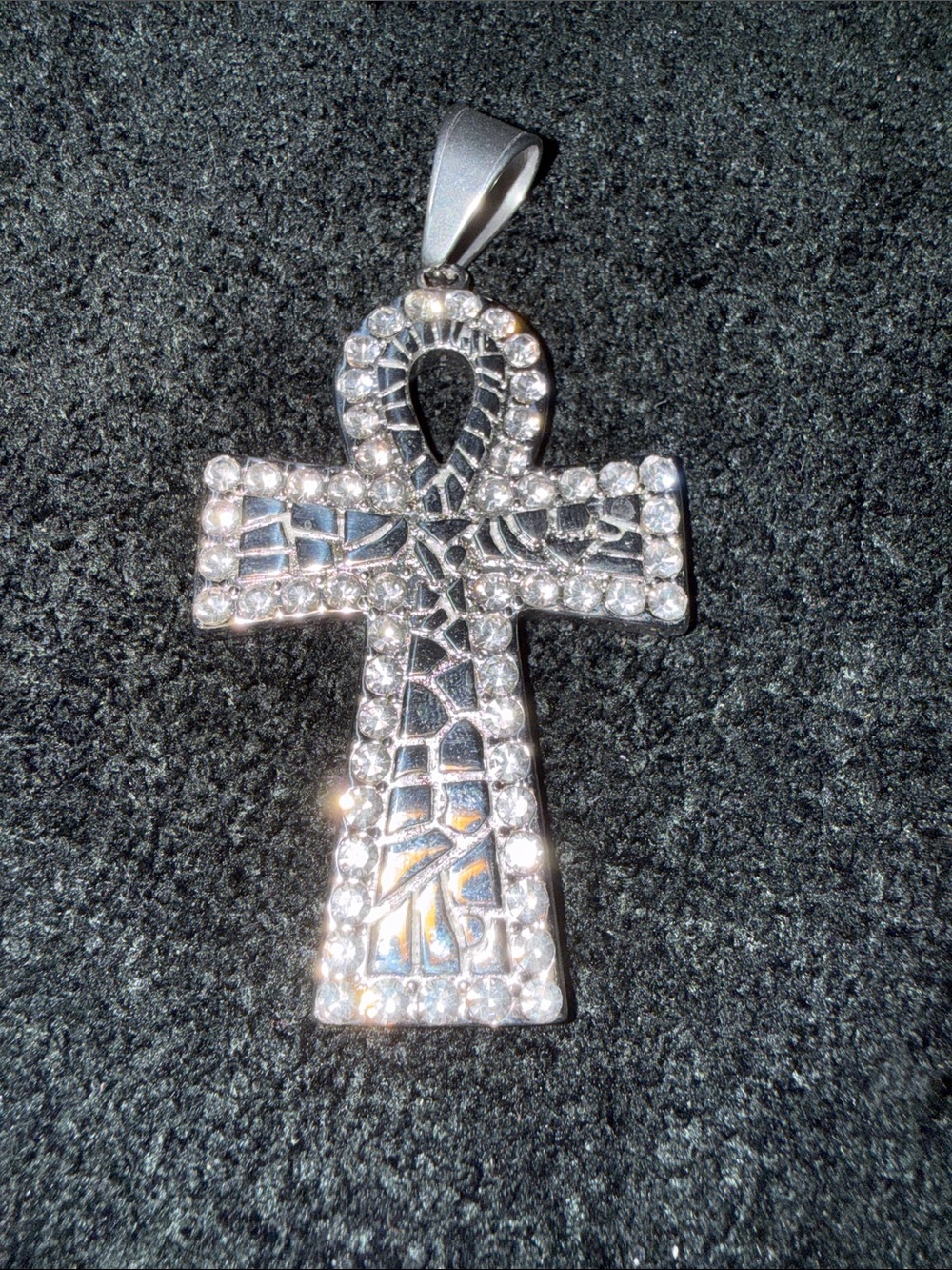 Silver Crystal Ankh Pendant - Fashion Home Accents